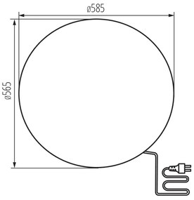 Kanlux 36593 - Kültéri lámpa STONO 1xE27/25W/230V, átmérő 58,5 cm, IP65