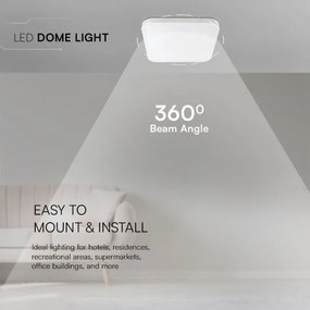 LED fürdőszobai mennyezeti lámpa LED/18W/230V IP44 6500K 25x25 cm fehér