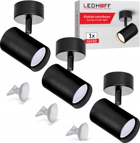 Mennyezeti lámpa Led Fali Lámpa 3x GU10 fekete állítható Spot halogén lámpatest