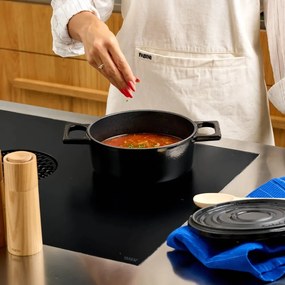 Indukciós tűzhelyhez alkalmas öntöttvas lábas fedővel 2 l Mattia 3.0 – FABINI