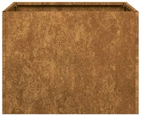 ültető rozsdás 40x40x30 cm időjárásálló acélból