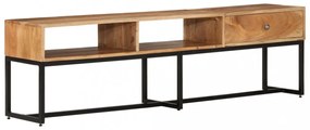 tömör akácfa TV-szekrény 160x30x45 cm