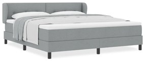 Boxspring Ágy Matrac Közép Szürke 180x200 cm Szövet