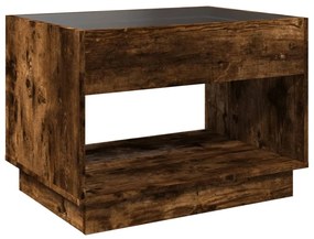 füstös tölgy végtelen hatású LED-es dohányzóasztal 70x50x50 cm