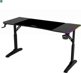 LUMEN RGB LED gamer asztal 120 × 60 cm