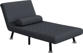 HOMCOM Egyszemélyes 3 az 1-ben Alvó Fotel 5-állású Dönthető Hátfallal, Párnázott Kárpittal és Matraccal, Összecsukható Egyszemélyes Kanapéágy Nappalib