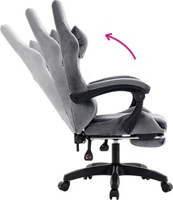 Irodai/gamer szék, szürke, LOPES