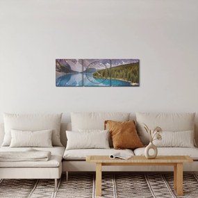 Kép - kanadai hegyi táj (órával) (90x30 cm)