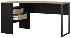 Felix Corner íróasztal, fekete matt / sonoma tölgy