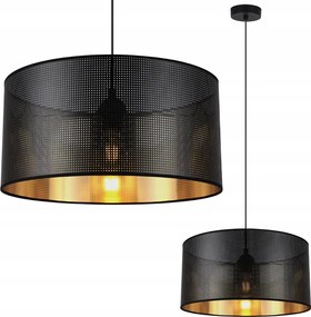 Függeszték Lámpa Mennyezeti Csillár Fekete Kerek Lámpabúra Arany Modern 40CM