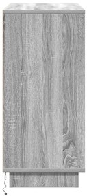 LED-es szekrény Szürke Sonoma 71x34,5x75 cm Mérnöki fa