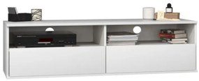 Fiókos TV szekrény - Holzmeister - 140 cm - fehér