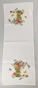 Hímzett csésze terítő virágokkal 40x110 cm TiaHome