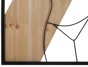 Fali panelléc -a- vas és fa 50x2x90cm