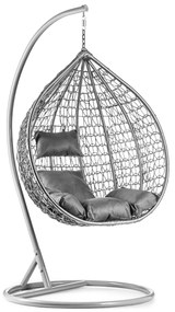 Szürke függőszék KOKON állvánnyal