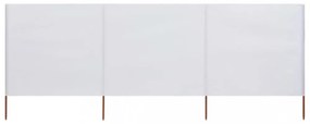 fehér szövet 3-paneles szélellenző 400 x 120 cm