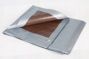 Ponyva ezüst-barna 210g 4m x 6m, szem vastag fagyálló vízálló