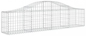 4 db íves horganyzott vas gabion kosár 200x30x40/60 cm