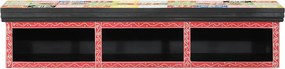 vidaXL TV szekrény polcokkal Sokszínű 100 x 30 x 22 cm Faanyag