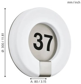 Eglo 98147 - LED Házszám MARCHESA LED/15W/230V IP44