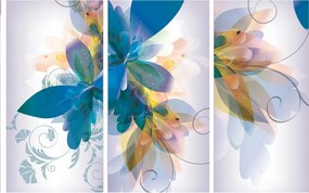 Fotótapéta Pasztell virágok absztrakt tavaszi akcentus 254x184 +ragasztó
