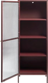 Piros fém tálalószekrény 58x160 cm Bronco – Unique Furniture