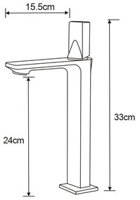 Mexen Crux, magas mosdócsaptelep, króm, 744410-00