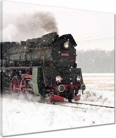 Vászonkép 50x50 Vonat Ol49-59 télen