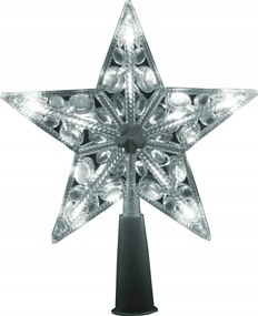 Karácsonyfa csillag ezüst 19 cm Karácsony