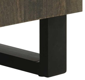 Sideboard Fekete 60x33x75 cm tömörfa Mango
