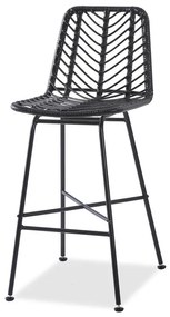 Fekete rattan bárszék ESPO 97