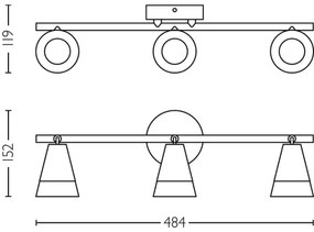 Philips - Spotlámpa CLEFT 3xGU10/5W/230V