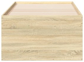 sonoma tölgy kanapéágy fiókkal matrac nélkül 100x200 cm