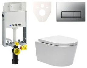 Fali WC szett Geberit befalazáshoz + SAT Brevis WC SIKOGE1W8