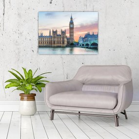 Üveg kép - London pasztell színekben (70x50 cm)