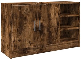 füstös tölgy színű szerelt fa mosdószekrény 90 x 29 x 55 cm