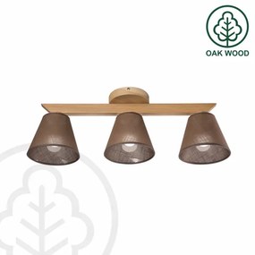 Brilagi - LED  Felületre szerelhető csillár  ANTHONY 3xE14/40W/230V tölgy/barna