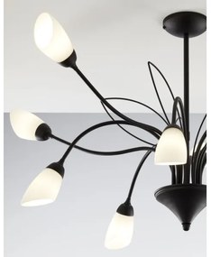 Jupiter 2056 - Csillár rúdon GLORIOSA 10xG9/14W/230V fekete