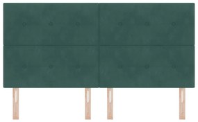 Fejtámla Gombos Zöld 180 cm Bársony