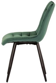 Modern zöld bársony étkezőszék – CT-384