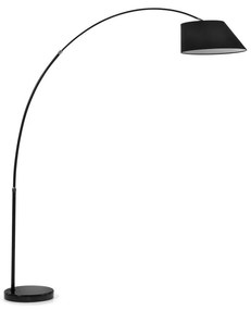 Fekete állólámpa textil búrával (magasság 189 cm) May – Kave Home