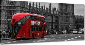 Vászonkép 180x90 London Piros busz