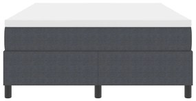 Boxspring ágy matraccal sötétszürke 160x200 cm kordbársony