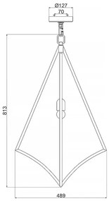 Feiss FE-NICO-P-L-BB - Csillár láncon NICO 1xE27/60W/230V