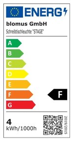 Szürke LED dimmelhető állólámpa (magasság 130 cm) Stage – Blomus