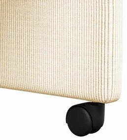 Kerekes Étkező Székek 2 pcs Krém 57 x 66 x 94 cm Bársony anyag