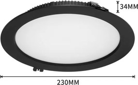 Immax NEO 07297L - LED dimmelhető süllyeszthető downlight, 36W/230V, Wi-Fi, Tuya  Ø 23 cm, fekete