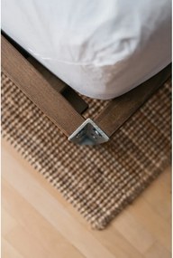 Barna borovi fenyő franciaágy ágyráccsal 140x200 cm Core – Karup Design