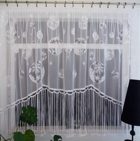 Mg Karácsonyi Függöny 22078 Bombák zsinórok spagetti 290x160 G szalaggal