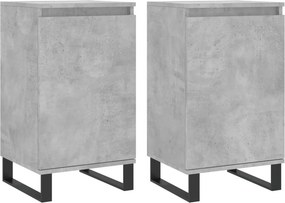 vidaXL 2 db betonszürke szerelt fa tálalószekrény 40 x 35 x 70 cm